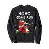 Baseball Ho Ho Home Run Funny Christmas Sweatshirt view 1