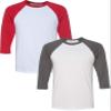 Canvas Bella Mens Triblend 3/4-Sleeve Baseball T-Shirt (3200) 2 Pack view 1