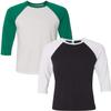 Canvas Bella Mens Triblend 3/4-Sleeve Baseball T-Shirt (3200) 2 Pack view 1
