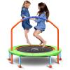 CLORIS 38in Folding Trampoline - Max Load 220lbs Rebounder Fitness Trampoline with Adjustable Foam Handle, with safty Padded Cover Best Gift (38'' Green) view 1