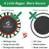 CLORIS 38in Folding Trampoline - Max Load 220lbs Rebounder Fitness Trampoline with Adjustable Foam Handle, with safty Padded Cover Best Gift (38'' Green) view 3