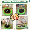 CLORIS 38in Folding Trampoline - Max Load 220lbs Rebounder Fitness Trampoline with Adjustable Foam Handle, with safty Padded Cover Best Gift (38'' Green) view 4