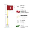 XCELLENT Mini Golf Putting Green Flag and Hole Cup for Yard Practice Set, Golf Pin Flag Hole Cup Set, Portable 2-Section Fiberglass Golf Flag Sticks, Gifts Idea,4 Pack (4Pack Red #1,2,3,4) view 2