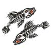 Acxico 2Pairs Skeleton Fish Shark Teeth Mouth Kayak Decal Stickers Graphics Accessories view 3