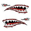 Acxico 2Pairs Skeleton Fish Shark Teeth Mouth Kayak Decal Stickers Graphics Accessories view 4