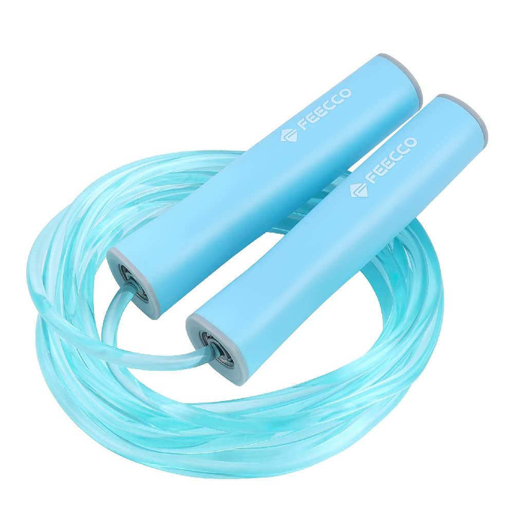 FEECCO Jump Rope for Kids, Pink and Blue Jump Ropes for Boys and Girls, Adjustable Rope for Children, with Premium Quality Ball Bearings, Robust Handles