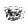 BESPORTBLE Folding Bicycle Basket Bike Front Back Iron Art Container Basket Removable Riding Storage Cycling Supplies for Women Men view 2