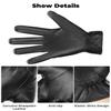 KEMIMOTO Men Geniune Leather Gloves Sheepskin Black Driving Cycling Touchscreen Motorcycle Gloves Unisex L Short Wrist view 4