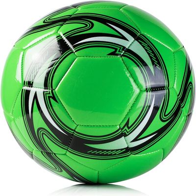 Western Star Soccer Ball Size 3 & Size 4 & Size 5 - Official Match Weight - 6 Designs - Youth & Adult Soccer Players - Attractive and Durable Design - Match Grade Soccer Ball (Helix Green, 4)