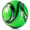 Western Star Soccer Ball Size 3 & Size 4 & Size 5 - Official Match Weight - 6 Designs - Youth & Adult Soccer Players - Attractive and Durable Design - Match Grade Soccer Ball (Helix Green, 4) view 2
