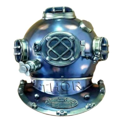Antique Diving Divers Helmet Scuba U.S. Navy Mark V Deep Sea Full Size 18" Gift Rustic Vintage Home Decor Gifts