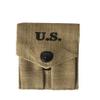 (Pack of 2) WWII US 1911 Colt .45 M1943 Canvas Double Magazine Pouch (Khaki) view 2