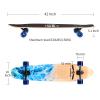 42 Inch Longboard Skateboard Complete Cruiser,The Original Artisan Maple Skateboard Cruiser for Cruising, Carving, Free-Style and DownhillSea Wave view 2