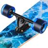 42 Inch Longboard Skateboard Complete Cruiser,The Original Artisan Maple Skateboard Cruiser for Cruising, Carving, Free-Style and DownhillSea Wave view 4