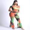 Bandanna Patchwork Mesh Set - S Orange Combo view 2