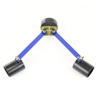 CLAM 15401 ClamLock Horizontal 2-Rod Holder Mountable Ice Fishing Rod Rack with Base Plate Compatible with Hub Shelters, Flip-Over Tubs, and Hard Walls Polypropylene & Steel Construction