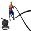 5 Star TD Battle Rope, 1.5 Diameter Poly Dacron 40 FT Length Exercise Equipment Home Gym & Outdoor Strength Training Cardio Workout Fitness, Battle Rope Anchor and Durable Protective Sleeve view 1