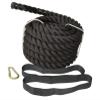 5 Star TD Battle Rope, 1.5 Diameter Poly Dacron 40 FT Length Exercise Equipment Home Gym & Outdoor Strength Training Cardio Workout Fitness, Battle Rope Anchor and Durable Protective Sleeve view 2