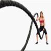 5 Star TD Battle Rope, 1.5 Diameter Poly Dacron 40 FT Length Exercise Equipment Home Gym & Outdoor Strength Training Cardio Workout Fitness, Battle Rope Anchor and Durable Protective Sleeve view 3