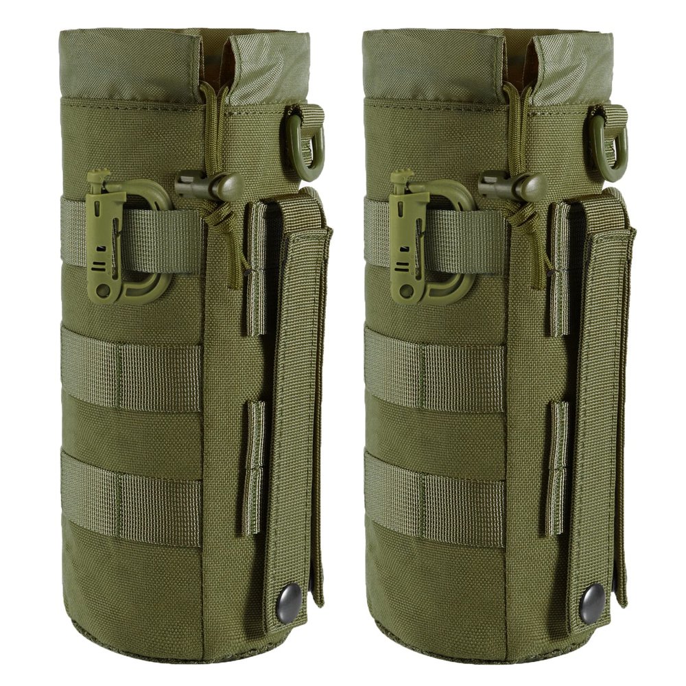 2 Pack Tactical Molle Gear Pouches, Military Back Pouch, Molle Attachments Waterproof Small Utility Pouch (Army Green)