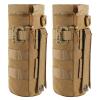 2 Pack Tactical Molle Gear Pouches, Military Back Pouch, Molle Attachments Waterproof Small Utility Pouch (Tan) view 1