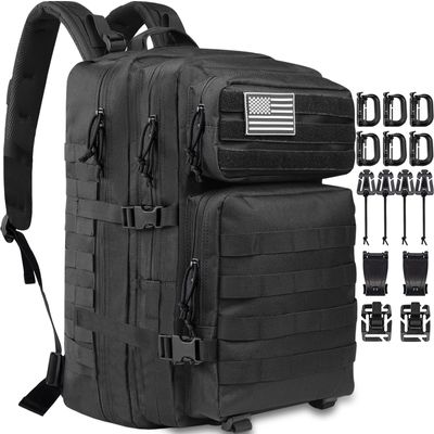 Createy Military Tactical Backpack, Large Army 3 Day Assault Pack 45L Molle Bag Rucksack Bug Out Bag Daypacks with Molle System for Camping Hunting Hiking Traveling