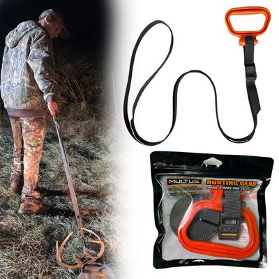 MULTUS Sportsman Deer Drag & Tie Down Strap 2-in-1 Hunting Drag Rope & Gear Hauler | Heavy Duty Hunting Accessory for Men | Unique Hunting Gift & Outdoor Essential