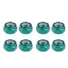 8pcs Carbon Steel Replace Skateboard Truck Hardware Set Longboard Screw Nut, Green view 4