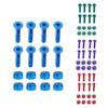 8pcs Carbon Steel Replace Skateboard Truck Hardware Set Longboard Screw Nut, Blue view 3