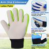 Jalunth Soccer Goalkeeper Goalie Gloves Kids Youth Goal Keeper Field Player Glove Boys Girls Ages 7-8 Years Old Anti-Slip Latex Palm Soft Pu Hand Back Green Size 6 view 3