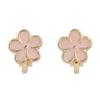 Fashion Cute Small Flower Cartoon Clip on Earrings Non Piercing for Women Charm Ear Clip (XHEJ259-Pink flower) view 1
