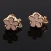 Fashion Cute Small Flower Cartoon Clip on Earrings Non Piercing for Women Charm Ear Clip (XHEJ259-Pink flower) view 3