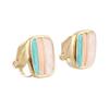 Fashion Cute Enamel Clip on Earrings Non Piercing for Women Charm Ear Clip (XHEJ259-Square enamel) view 2