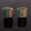 Fashion Cute Enamel Clip on Earrings Non Piercing for Women Charm Ear Clip (XHEJ259-Square enamel) view 4