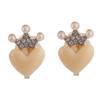 Fashion Cute Small Clover Bowknot Flower Cartoon Clip on Earrings Non Piercing for Women Charm Ear Clip (XHEJ259-Heart crown) view 1