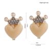Fashion Cute Small Clover Bowknot Flower Cartoon Clip on Earrings Non Piercing for Women Charm Ear Clip (XHEJ259-Heart crown) view 3