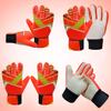 Jalunth Kids Youth Soccer Goalkeeper Goalie Gloves Boys Girls Goal Keeper Field Player Glove Ages 9-10 Years Old Anti-Slip Latex Palm Soft Pu Hand Back Size 7 Orange view 2
