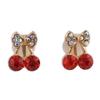 Fashion Cute Small Cherry Cartoon Clip on Earrings Non Piercing for Women Charm Ear Clip (XHEJ259-Cherry) view 1