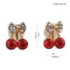 Fashion Cute Small Cherry Cartoon Clip on Earrings Non Piercing for Women Charm Ear Clip (XHEJ259-Cherry) view 4
