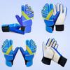Jalunth Kids Youth Soccer Goalkeeper Goalie Gloves Boys Girls Goal Keeper Field Player Glove Ages 9-10 Years Old Anti-Slip Latex Palm Soft Pu Hand Back Size 7 Blue view 2