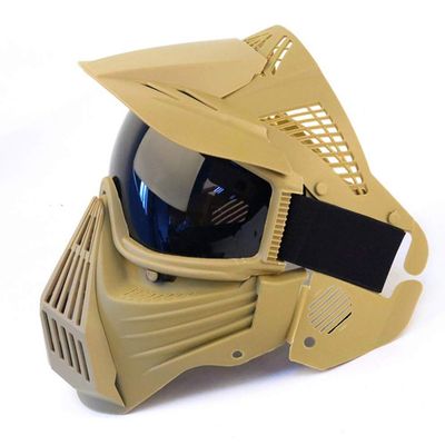 Tactical Mask Airsoft Masks, for Airsoft BB Hunting, CS Game Full Face Tactical Gear, Impact Resistant with Goggles, Motocross Skiing Outdoor Activities