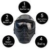 Tactical Mask Airsoft Masks, for Airsoft BB Hunting, CS Game Full Face Tactical Gear, Impact Resistant with Goggles, Motocross Skiing Outdoor Activities view 4