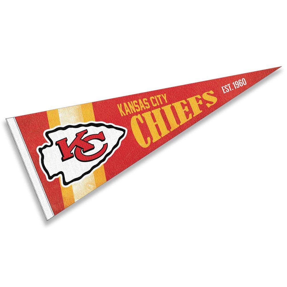 Kansas City Chiefs Throwback Vintage Retro Pennant Flag