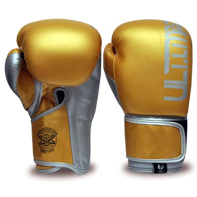 PFG Ultimate Training Boxing Gloves - MMA Muay Thai Training & Bag Work (Gold, 14oz)