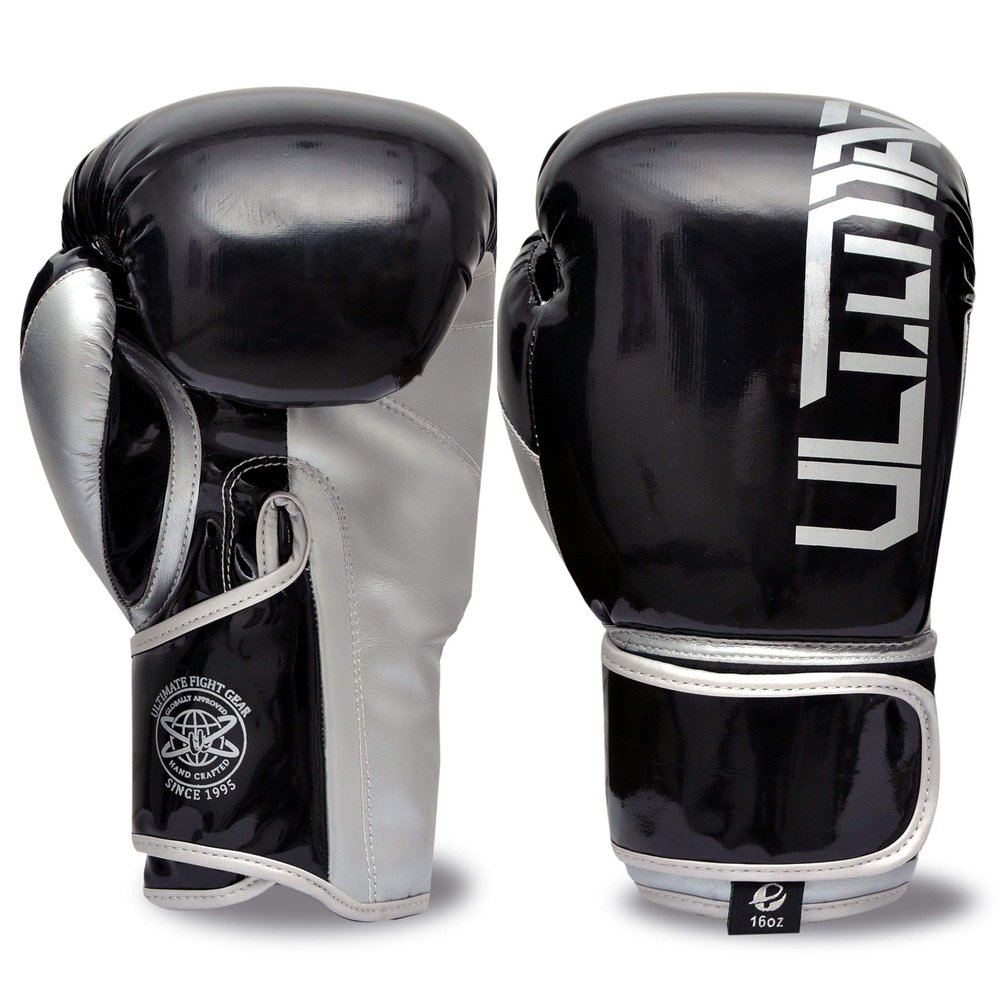 PFG Ultimate Training Boxing Gloves - MMA Muay Thai Training & Bag Work (Black, 16oz)