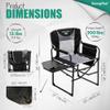 SUNNYFEEL Oversized Camping Directors Chair, Portable Folding Lawn Chairs for Adults Heavy Duty with Side Table,Pocket for Beach, Fishing,Picnic,Concert,TailgatingOutdoor Foldable Camp Chair view 3