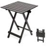 SUNNYFEEL Folding Camping Table - Lightweight Aluminum Portable Picnic Table, 18.5x18.5x24.5 Inch for Cooking, Beach, Hiking, Travel, Fishing, BBQ, Indoor Outdoor Small Foldable Camp Tables view 1