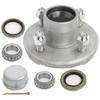 ECCPP Boat Trailer Hub Kit 4 Bolt 1 L44643 Silver Tapered Spindle Galvanized 2,000 Lbs Axle Kit view 1