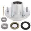 ECCPP Boat Trailer Hub Kit 6 Bolt 1 1/4 x 1 3/4 15123 x 25580 Silver Tapered Spindle Galvanized 5200-6000 lb. Silver view 1