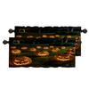 BaoNews Halloween Fall Kitchen Valances Window Curtain, Jack O Lantern Pumpkin Orange Halloween Blackout Decoration Small Window Valances Curtains Drapes for Kitchen Bedroom, 52 X 18 Inch view 1